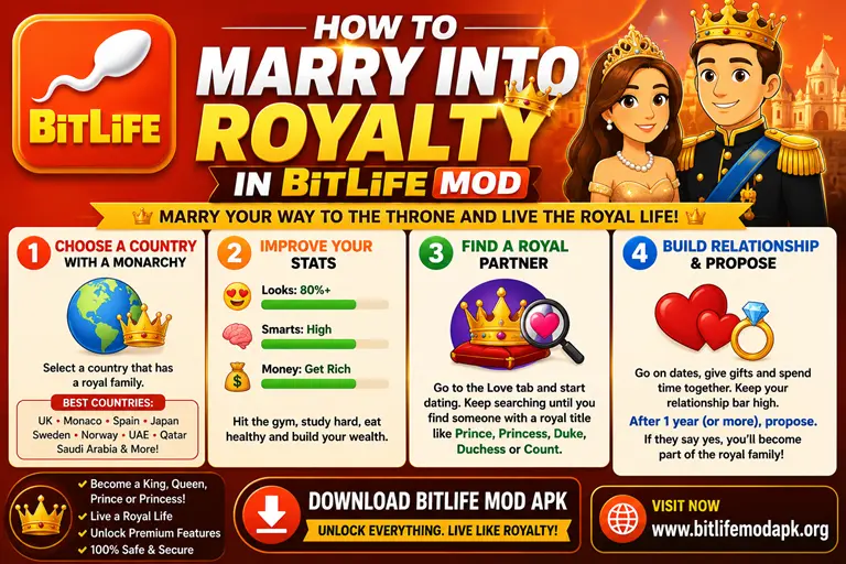 How to Marry into Royalty in BitLife MOD 