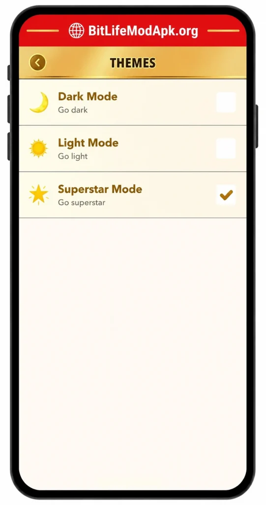 Superstar Theme of bitlife mod apk